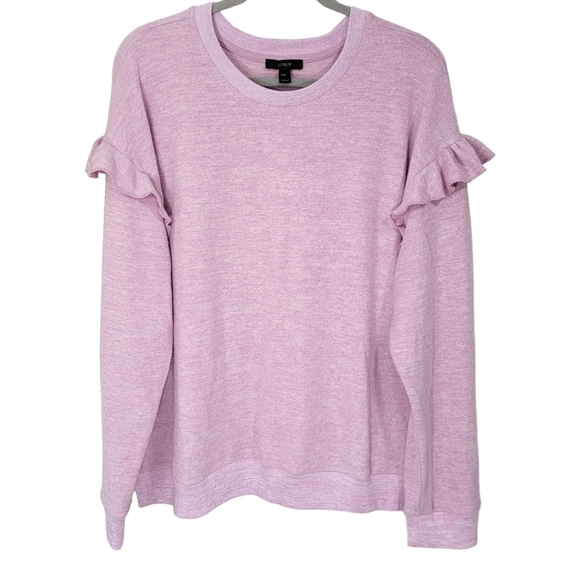 J. CREW Lilac Purple Pullover Ruffle Shoulder Soft Sweater Women's Size XXL NWT - Picture 9 of 9